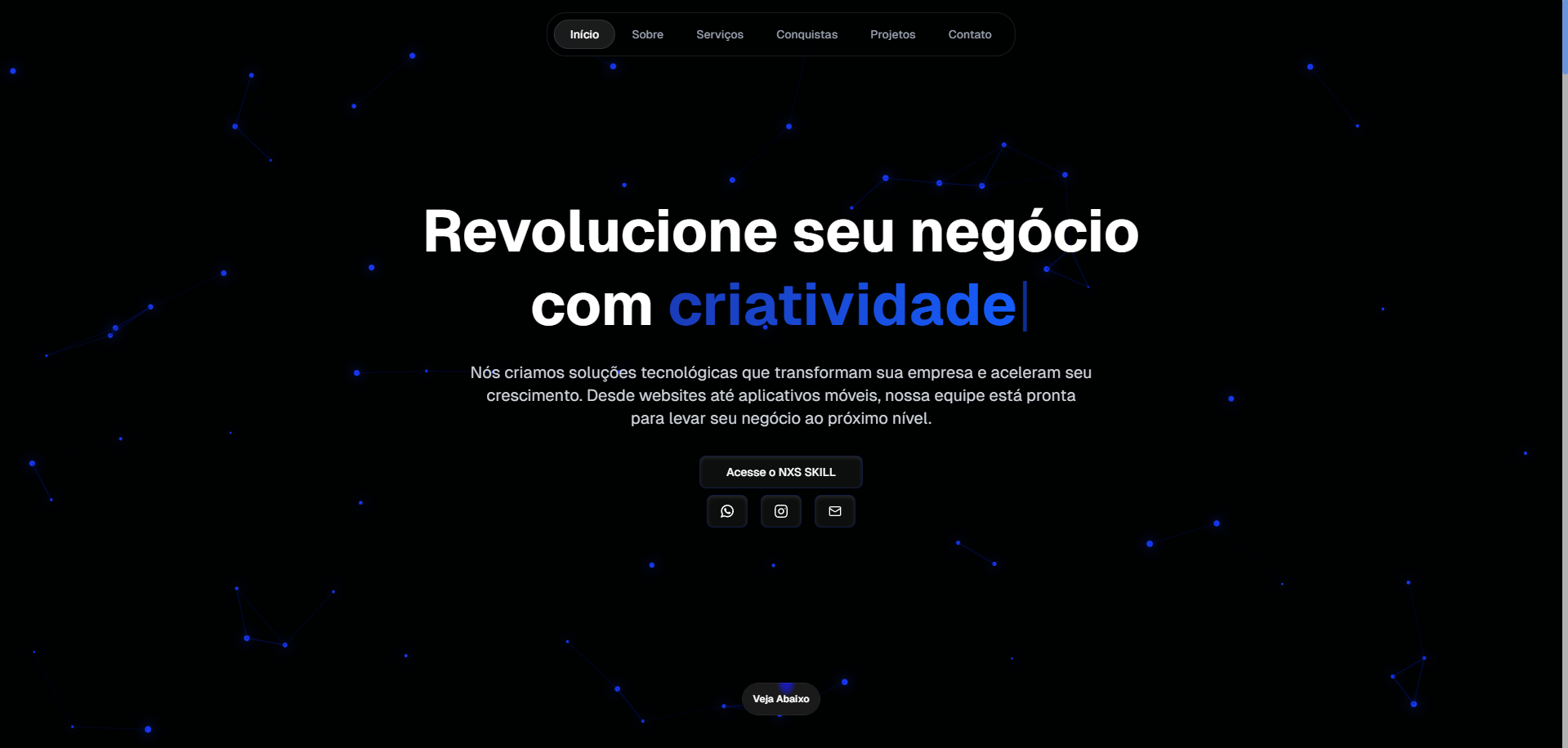 NXS Hub Landing Page